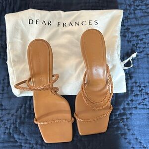 Dear Frances tan heeled sandal